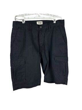 Wrangler Mens Cargo Shorts Size 36 Black Cotton Comfortable & Durable